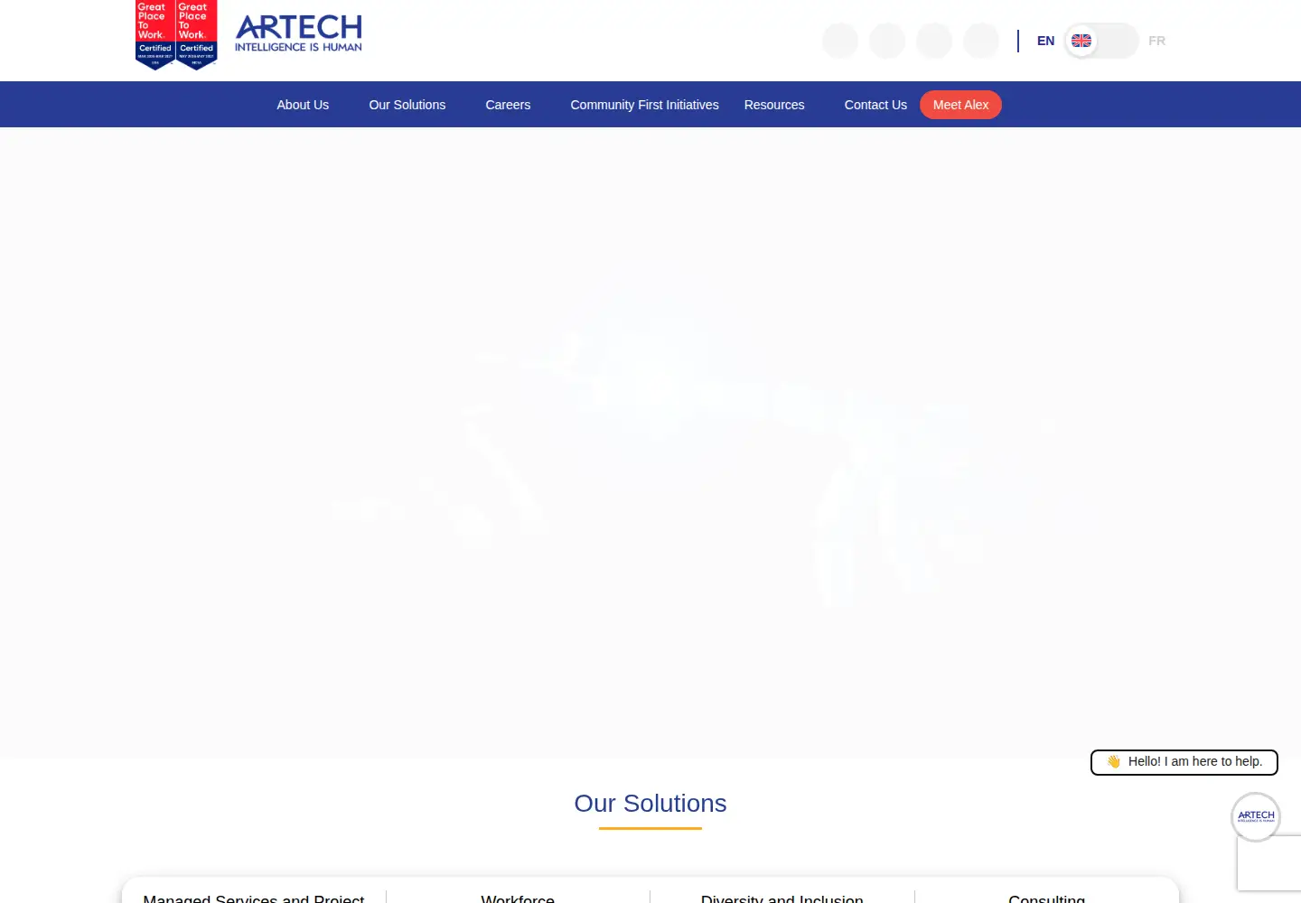 Captured homepage of artechinfo.in in the current scan