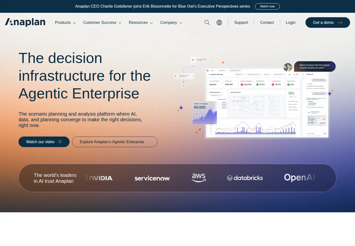 Screenshot of anaplan.com