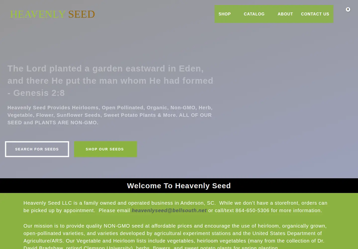 Captured homepage of heavenlyseed.net in the current scan