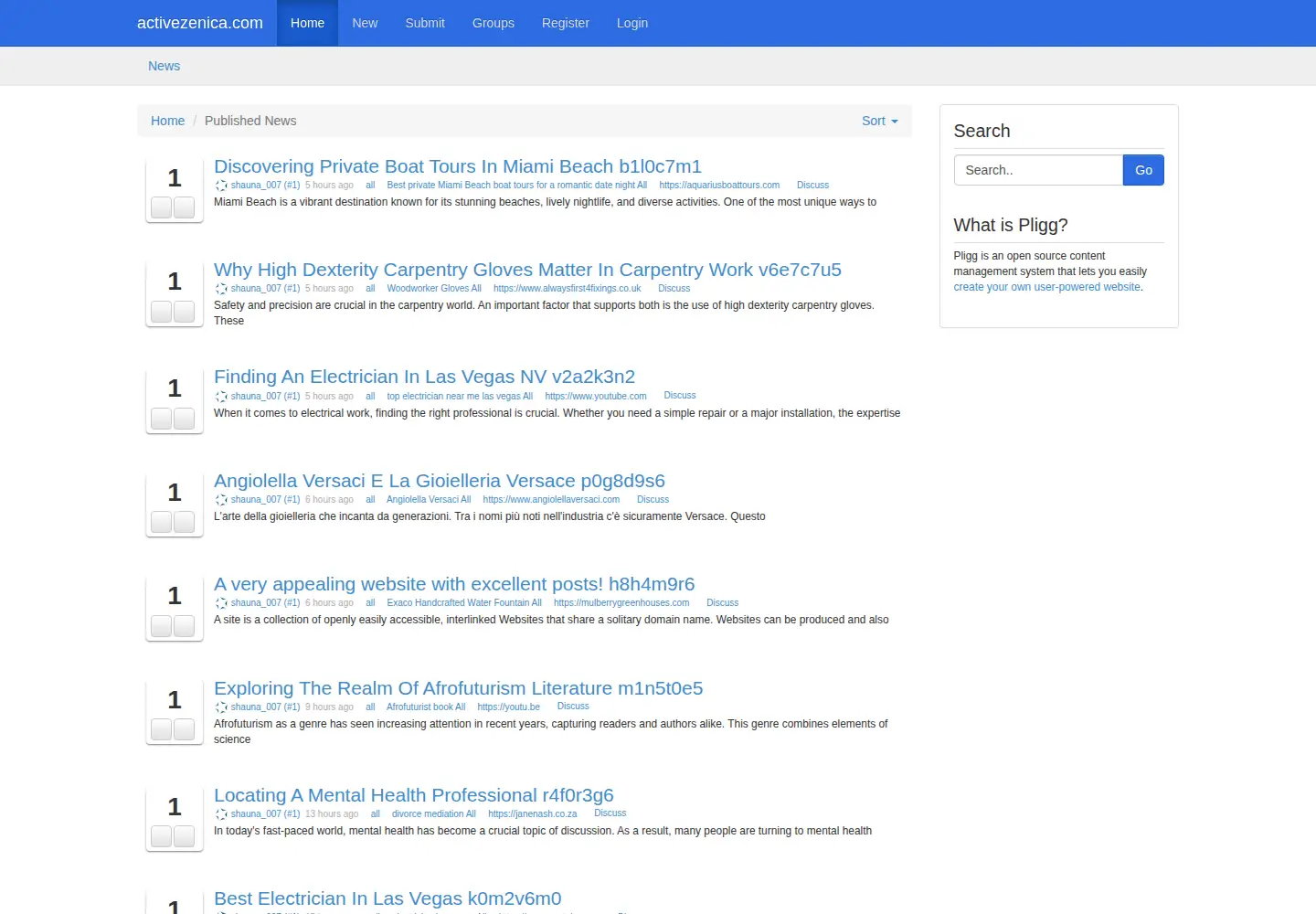 Screenshot of activezenica.com