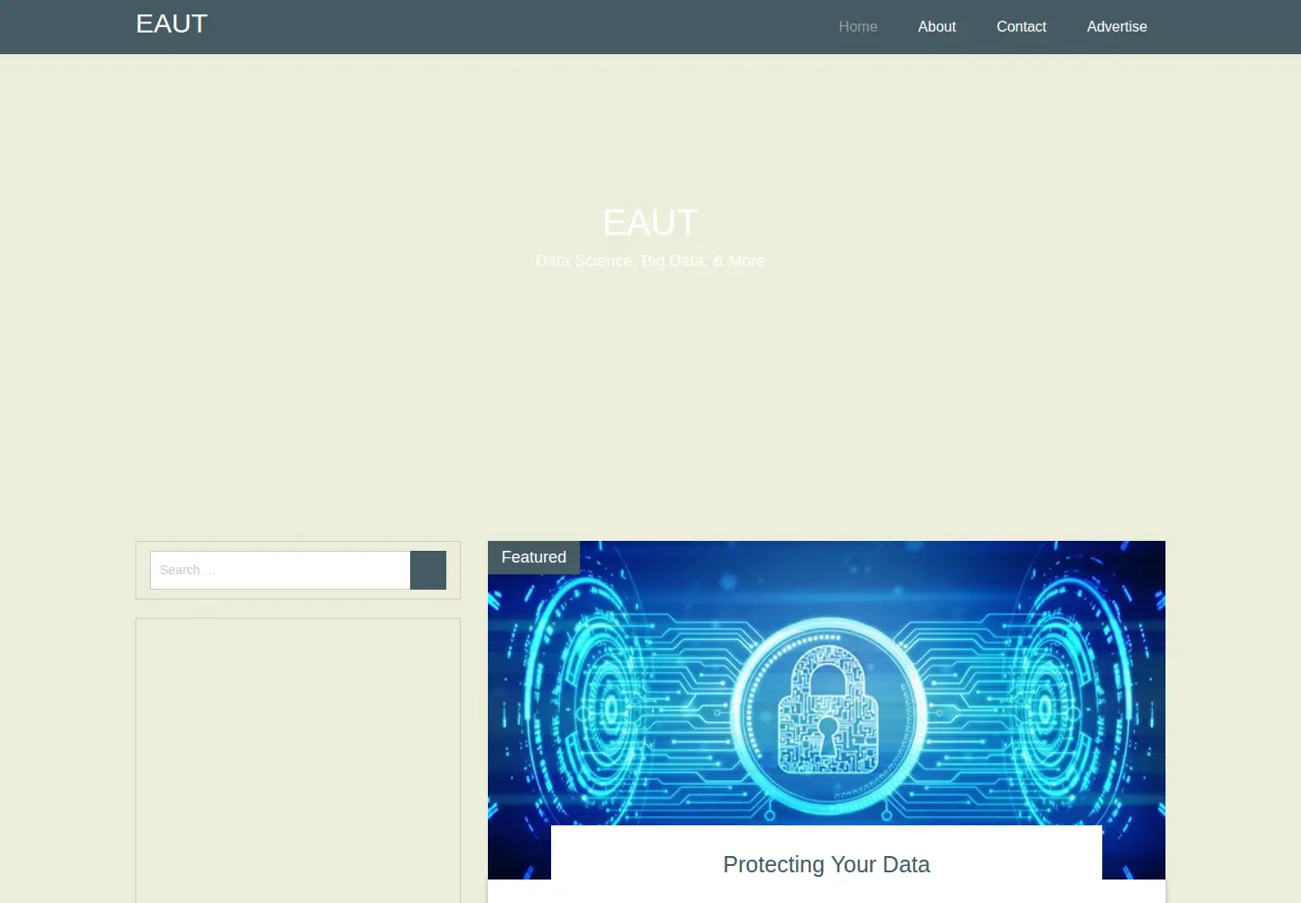 Captured homepage of eaut.org in the current scan