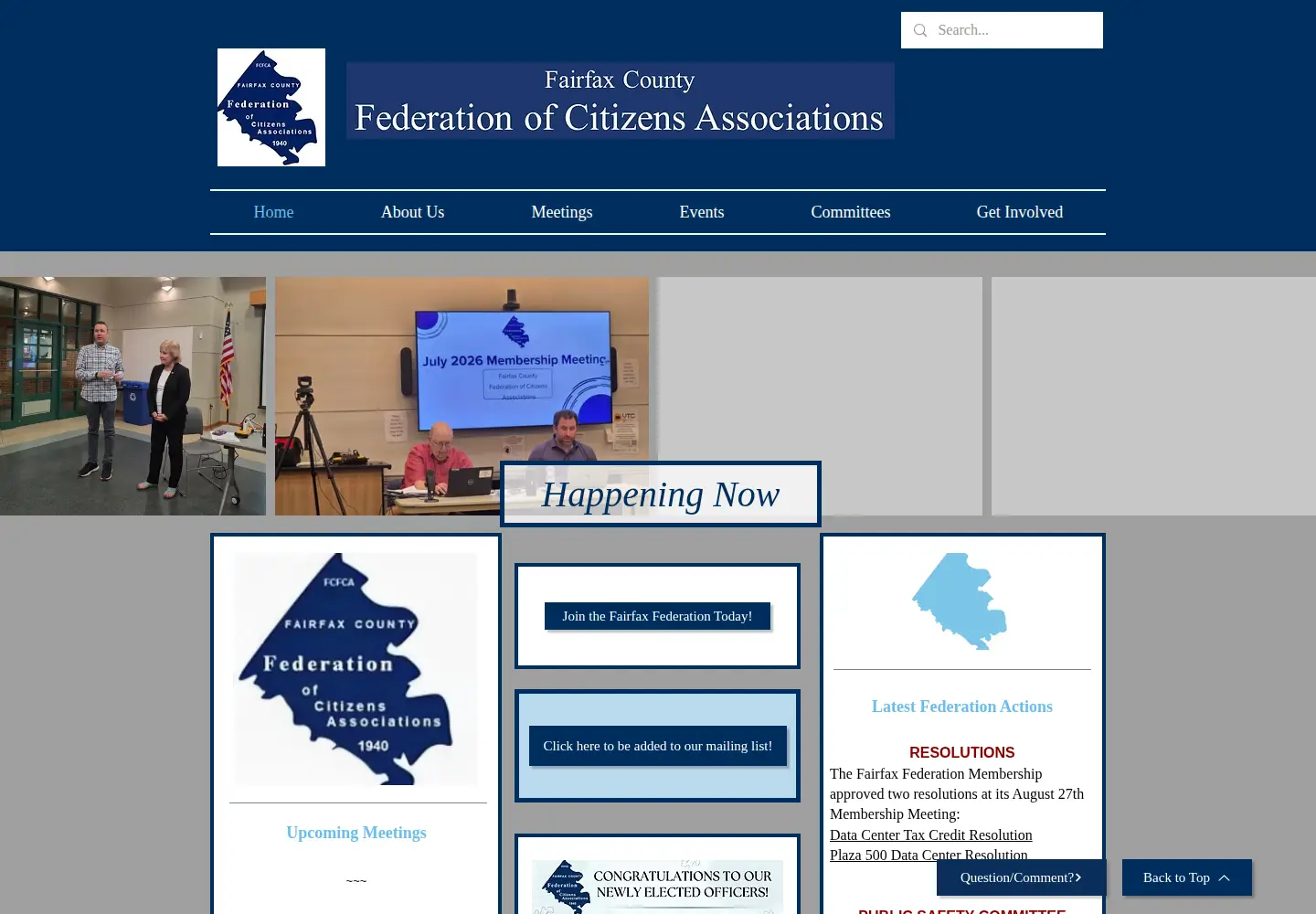 Screenshot of fairfaxfederation.org