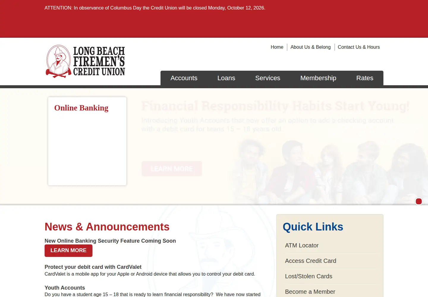 Screenshot of lbfcu.org
