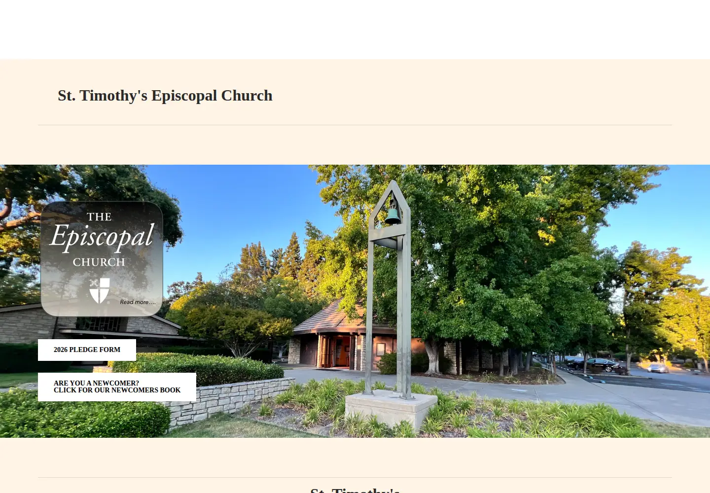 Captured homepage of sainttimothysdanville.org in the current scan