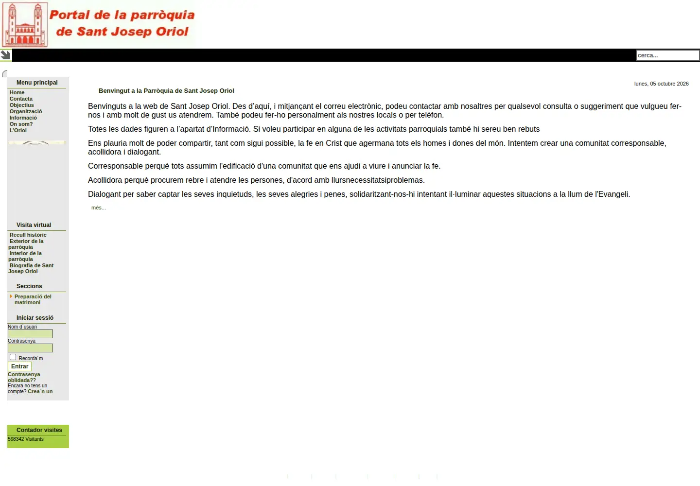Screenshot of santjoseporiol.org