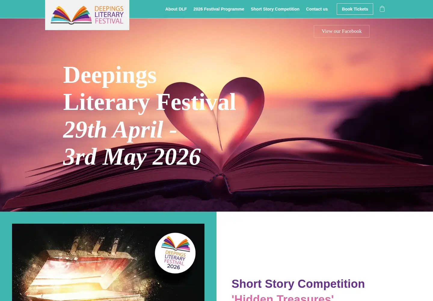 Captured homepage of deepingsliteraryfestival.co.uk in the current scan