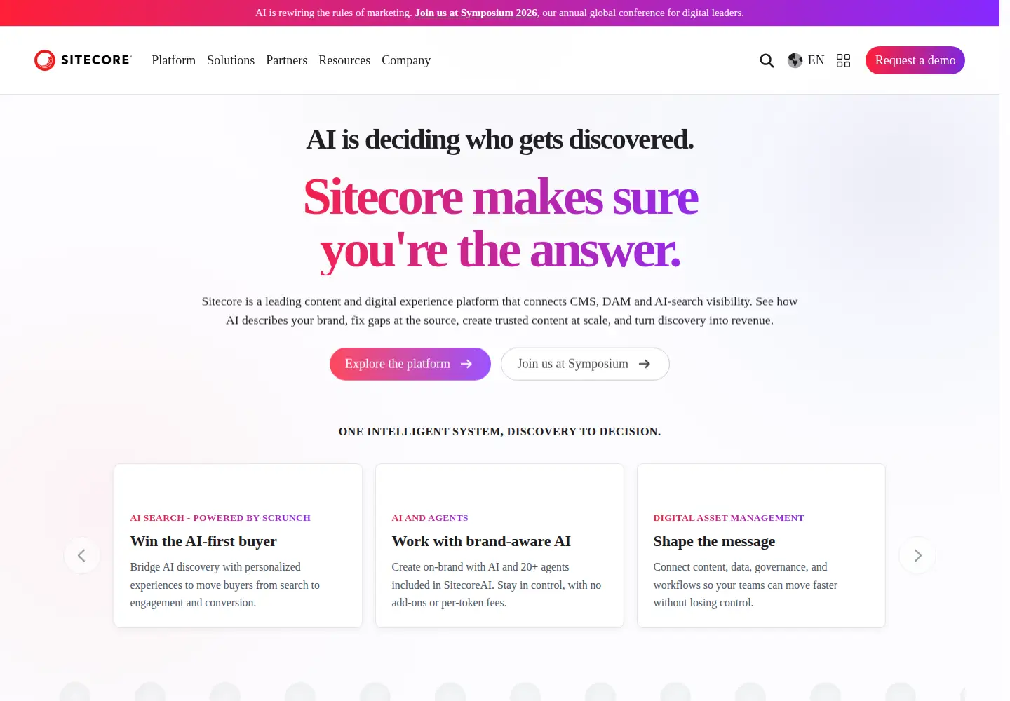 Screenshot of sitecore.com