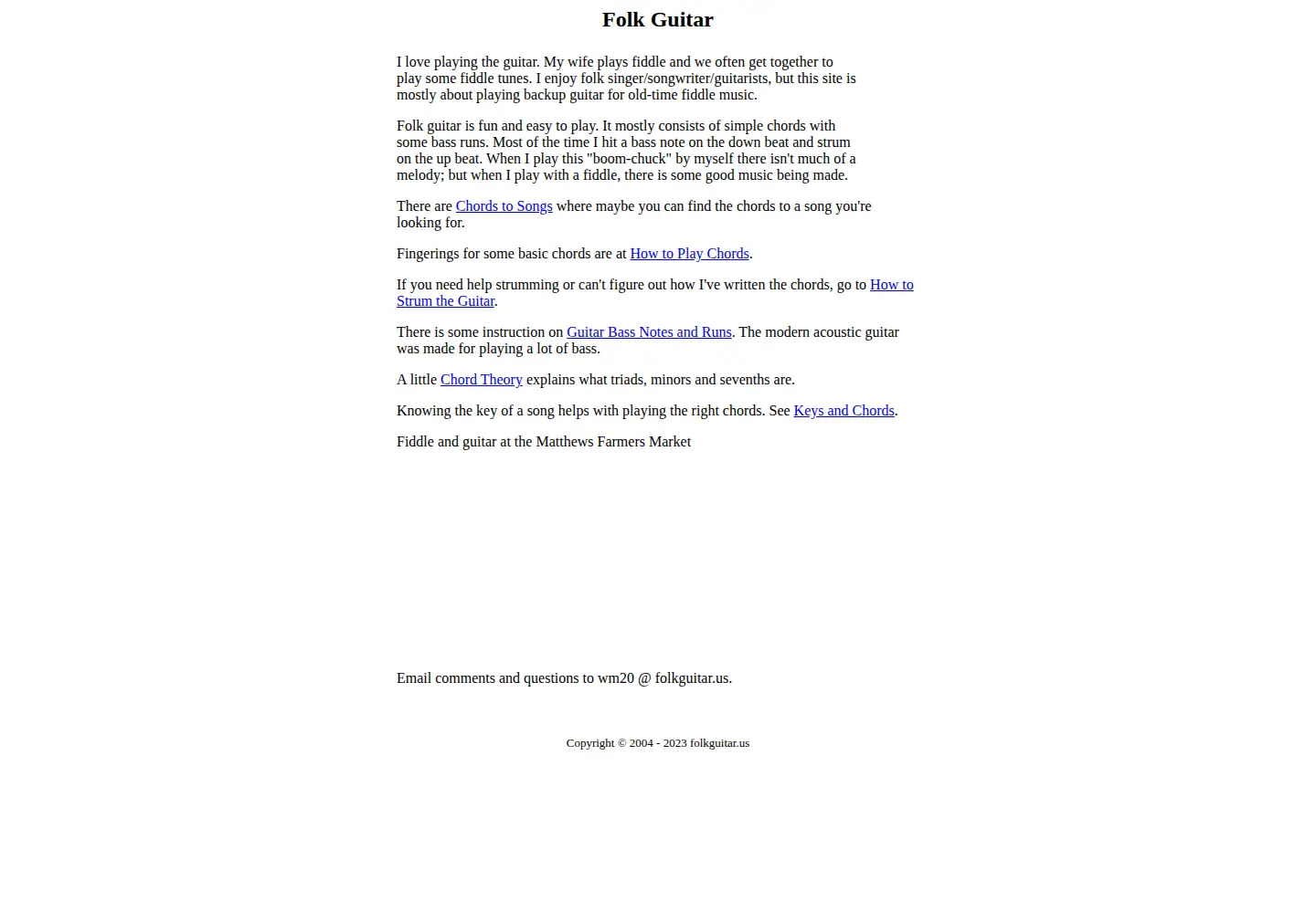 Screenshot of folkguitar.us