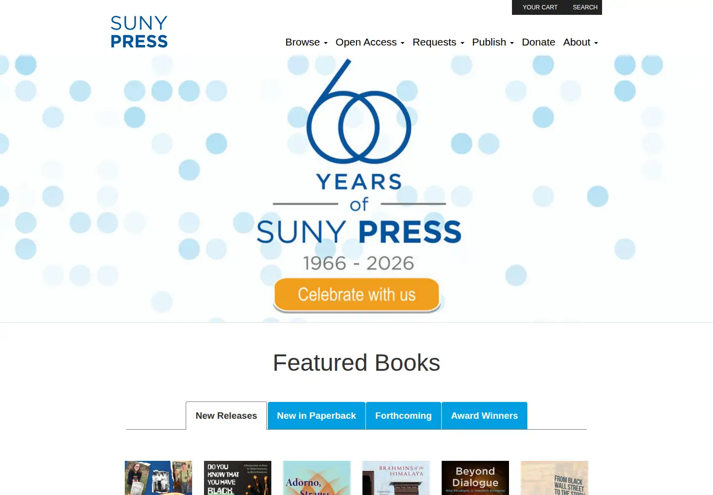 Screenshot of sunypress.edu