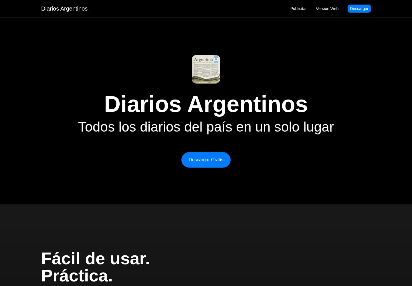 Captured homepage of diariosargentinos.com.ar in the current scan