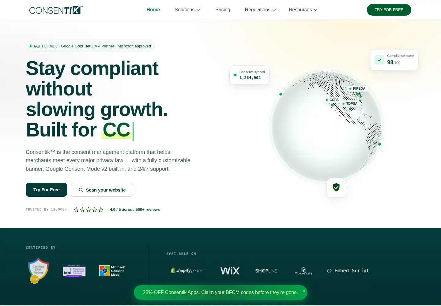 Screenshot of consentik.com