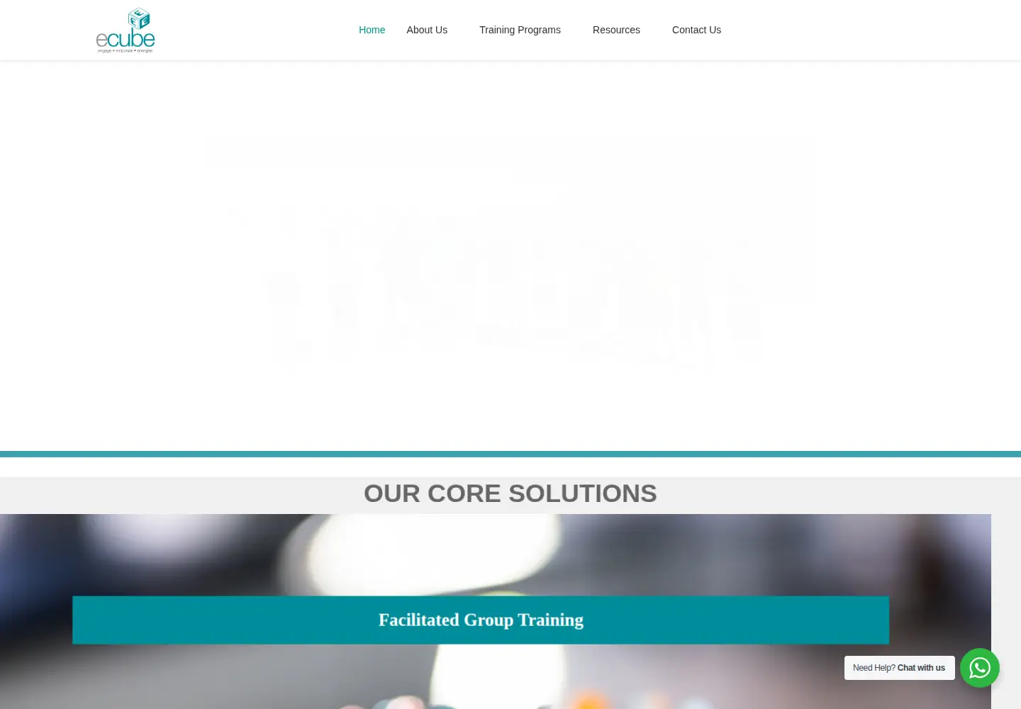 Captured homepage of ecubetraining.com in the current scan