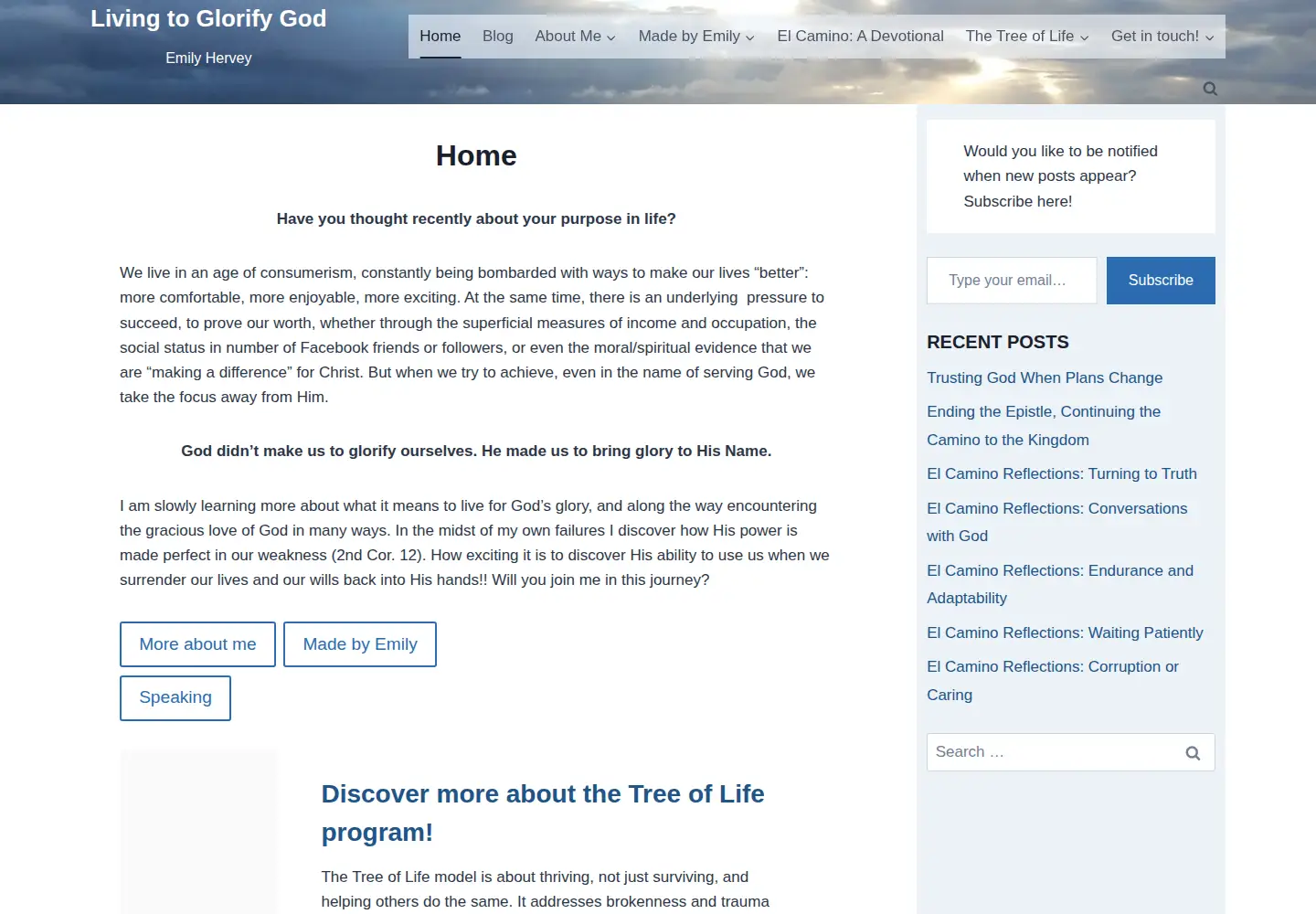Screenshot of emilyhervey.com