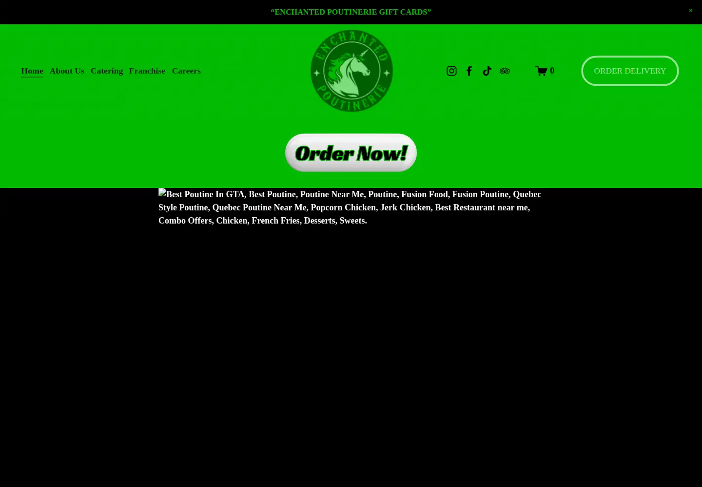 Screenshot of enchantedpoutinerie.com