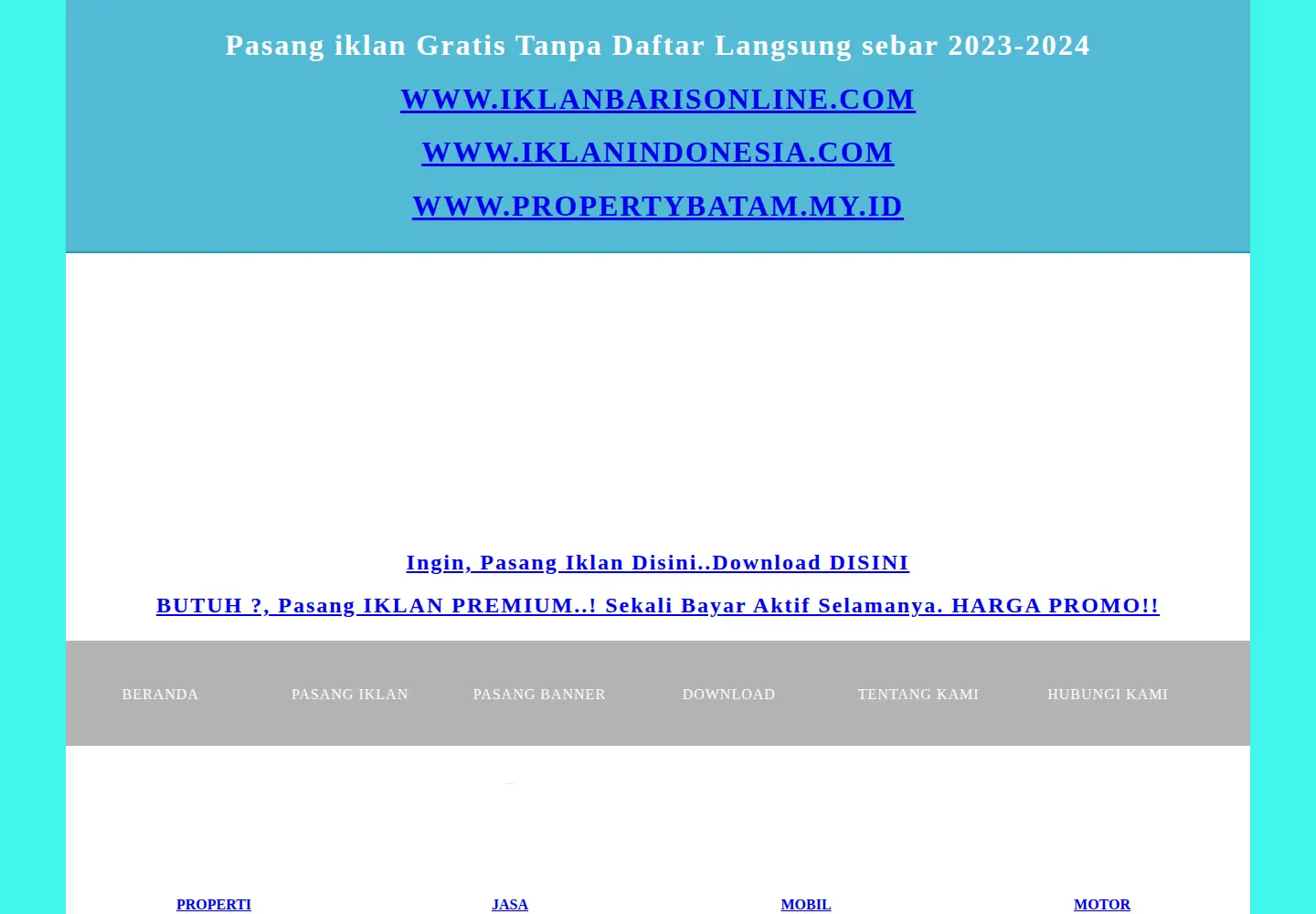 Screenshot of iklanbarisonline.com