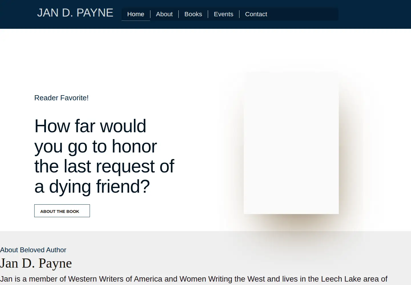Captured homepage of jandpayne.com in the current scan
