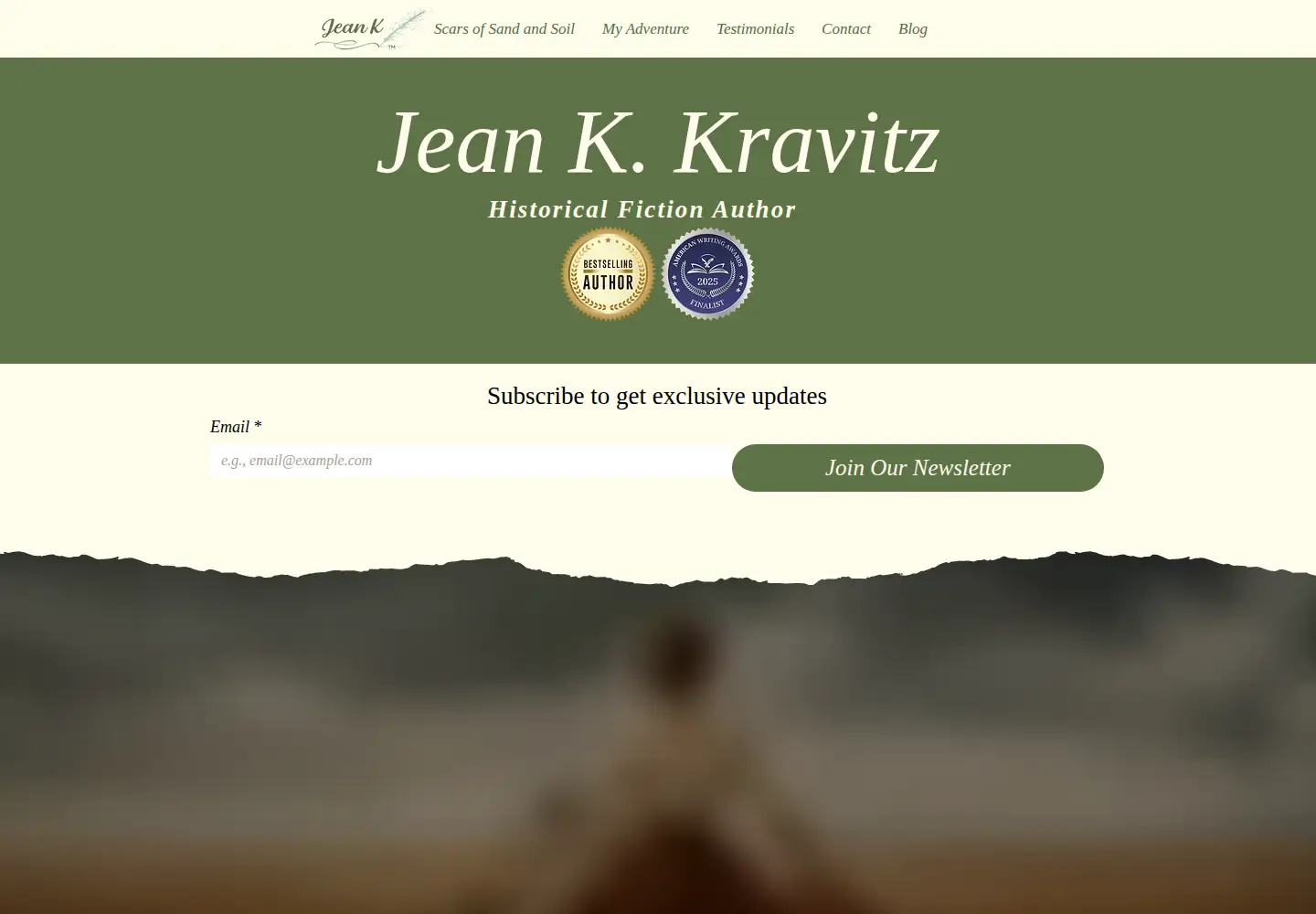 Captured homepage of jeankkravitz.com in the current scan