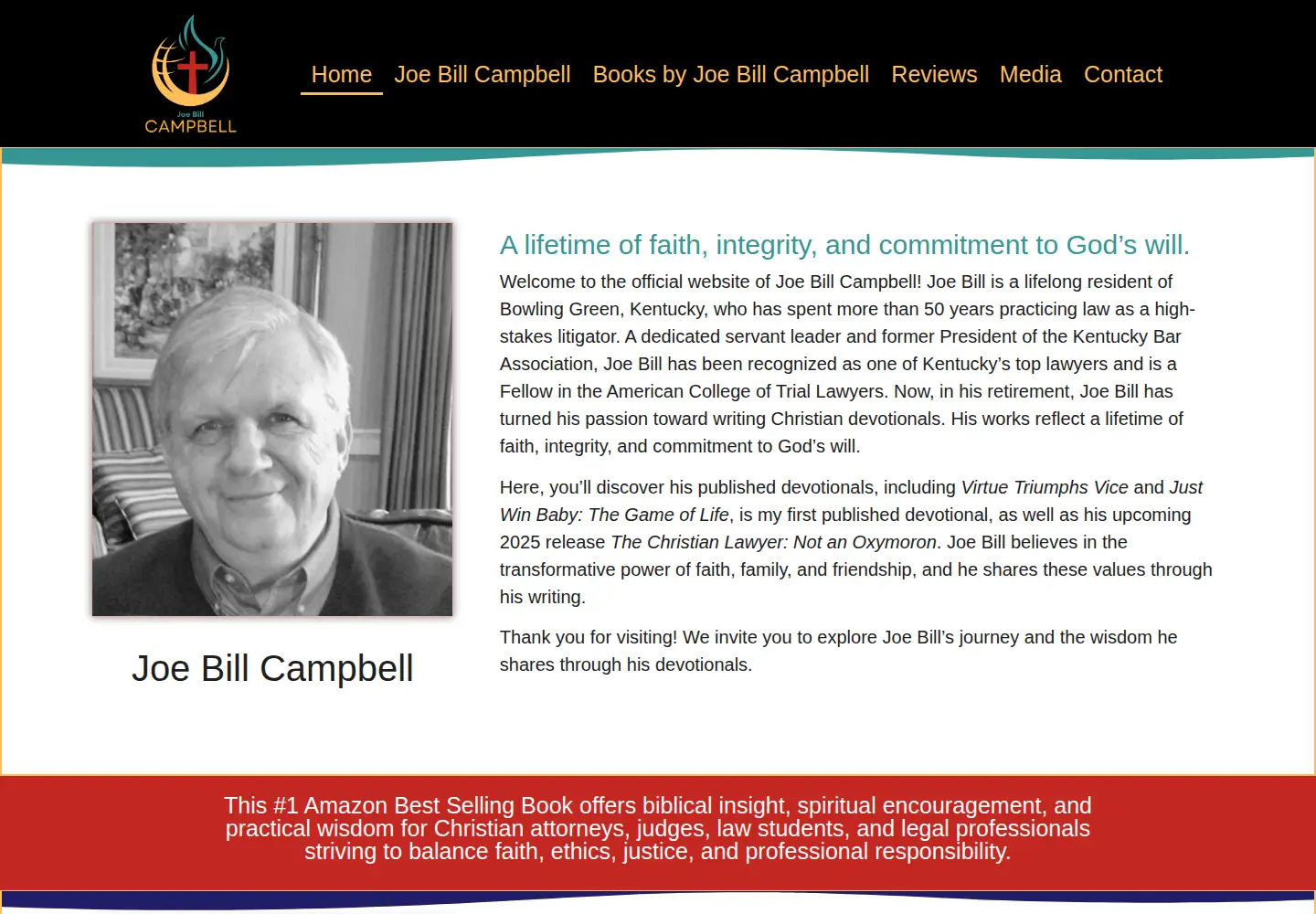Captured homepage of joebillcampbell.com in the current scan