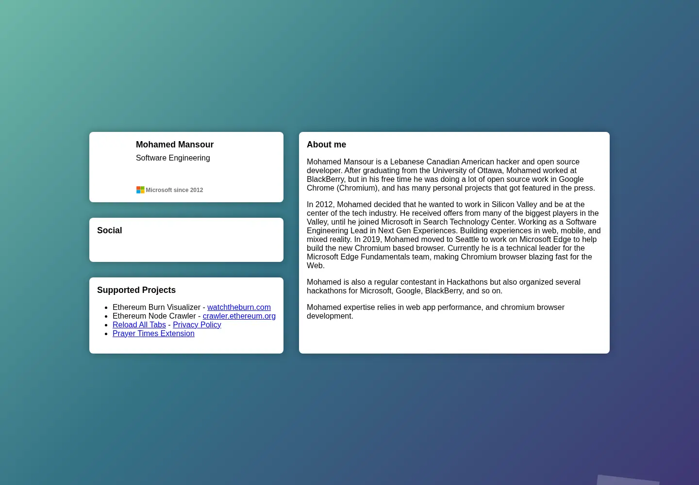 Screenshot of mohamedmansour.com