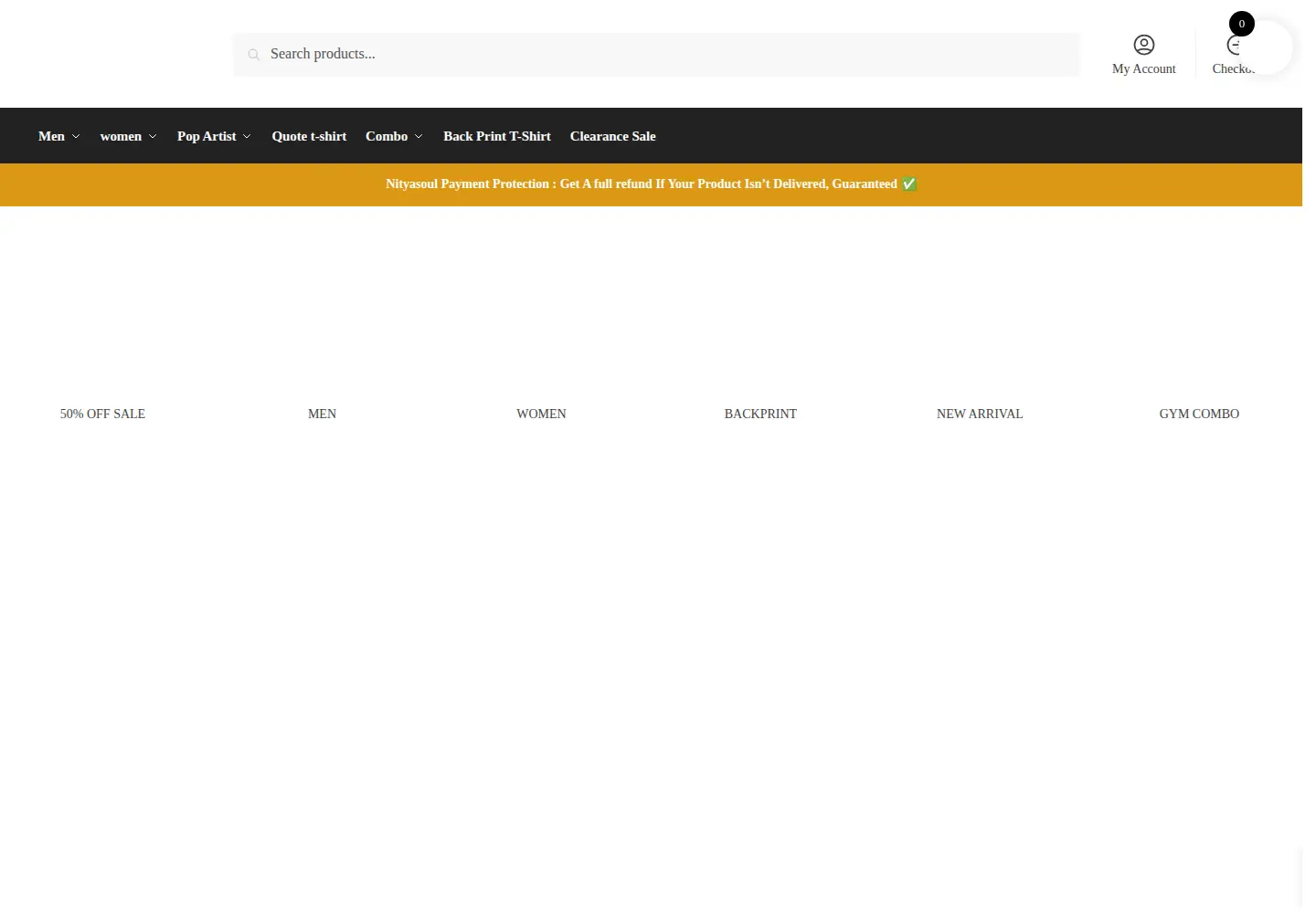 Captured homepage of nityasoul.com in the current scan