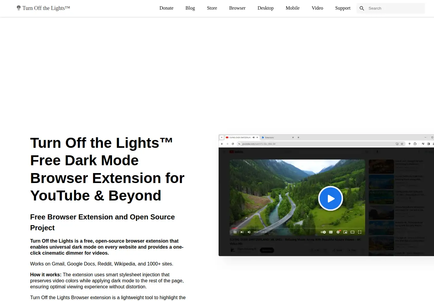 Screenshot of turnoffthelights.com