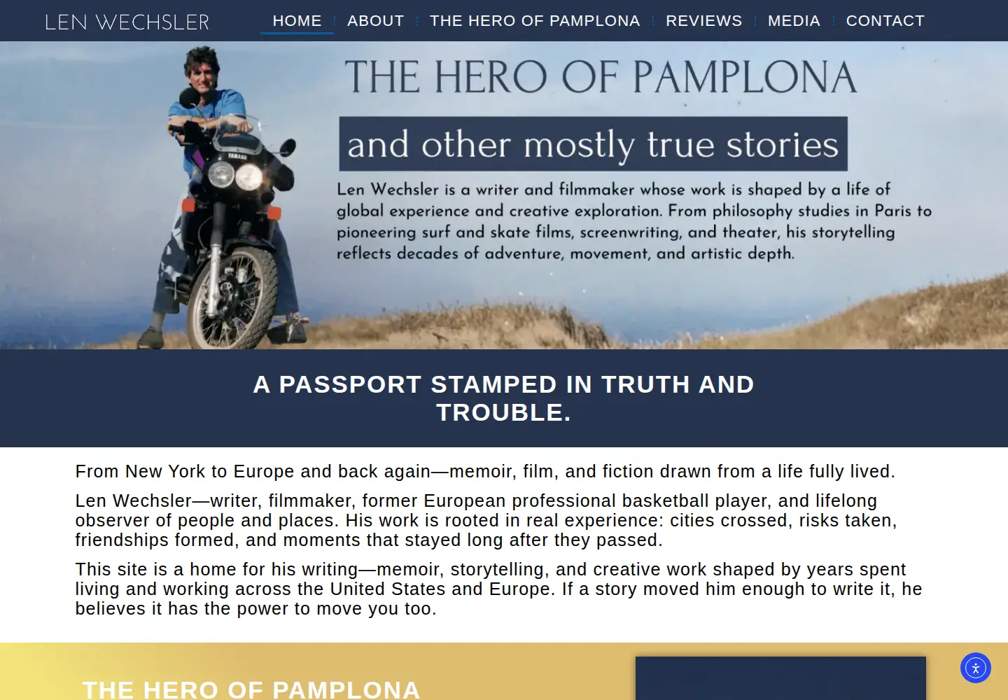 Screenshot of theheroofpamplona.com