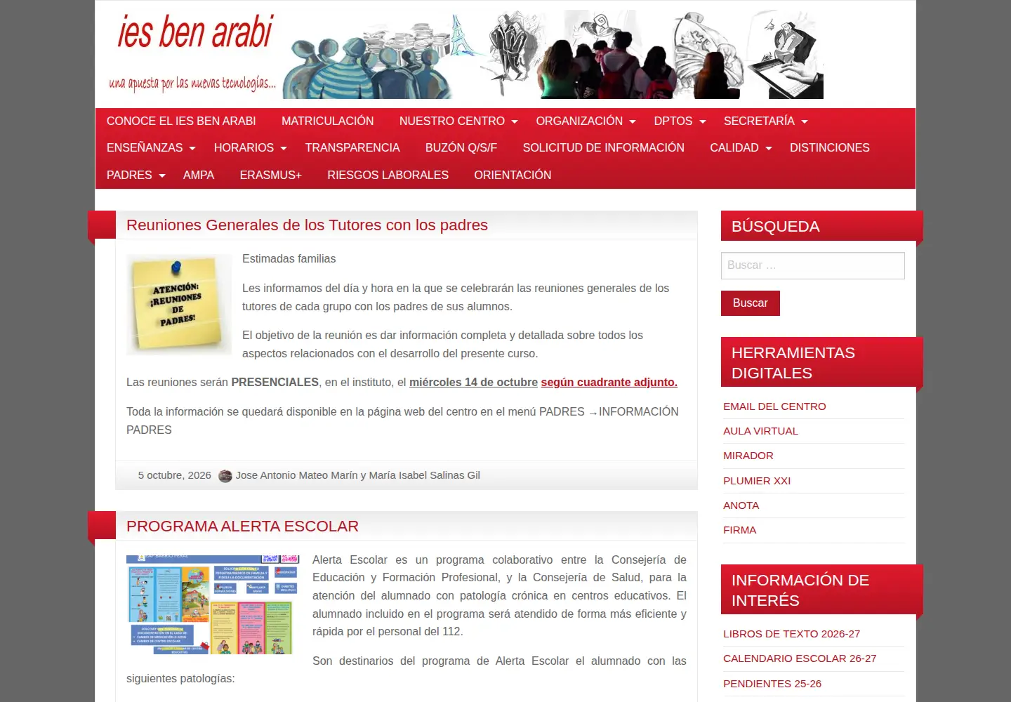 Captured homepage of benarabi.org in the current scan