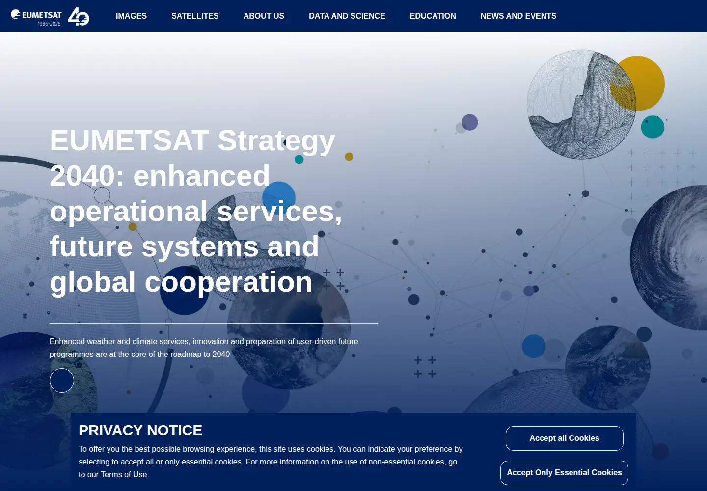 Screenshot of eumetsat.int