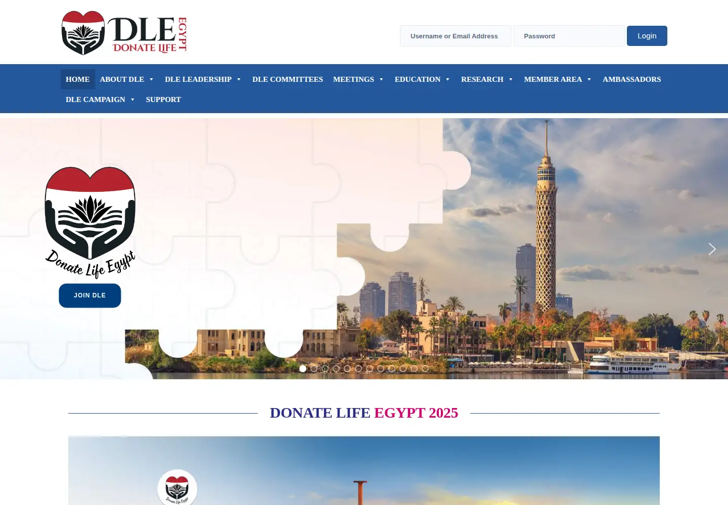 Screenshot of dle-eg.org