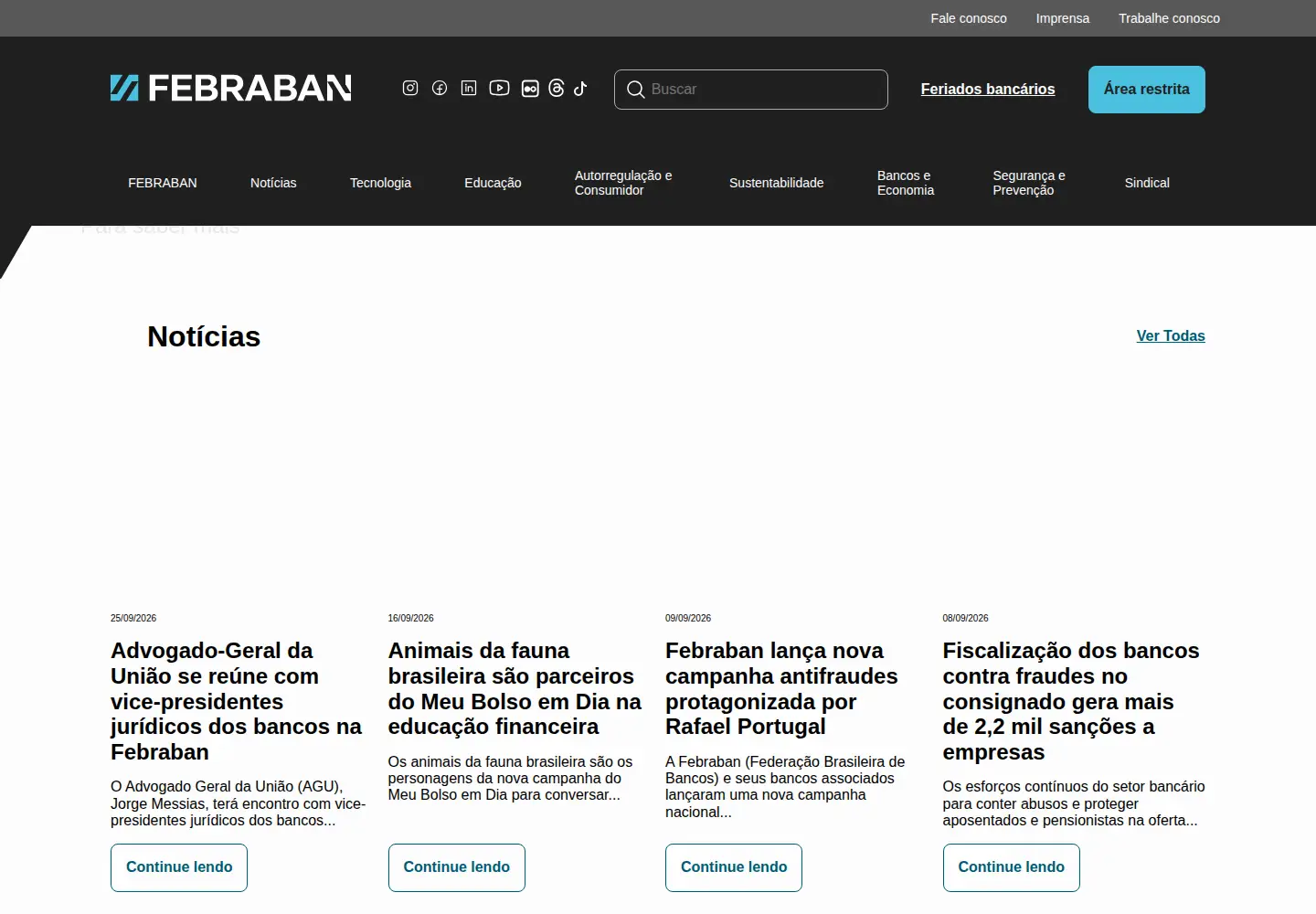 Screenshot of febraban.org.br