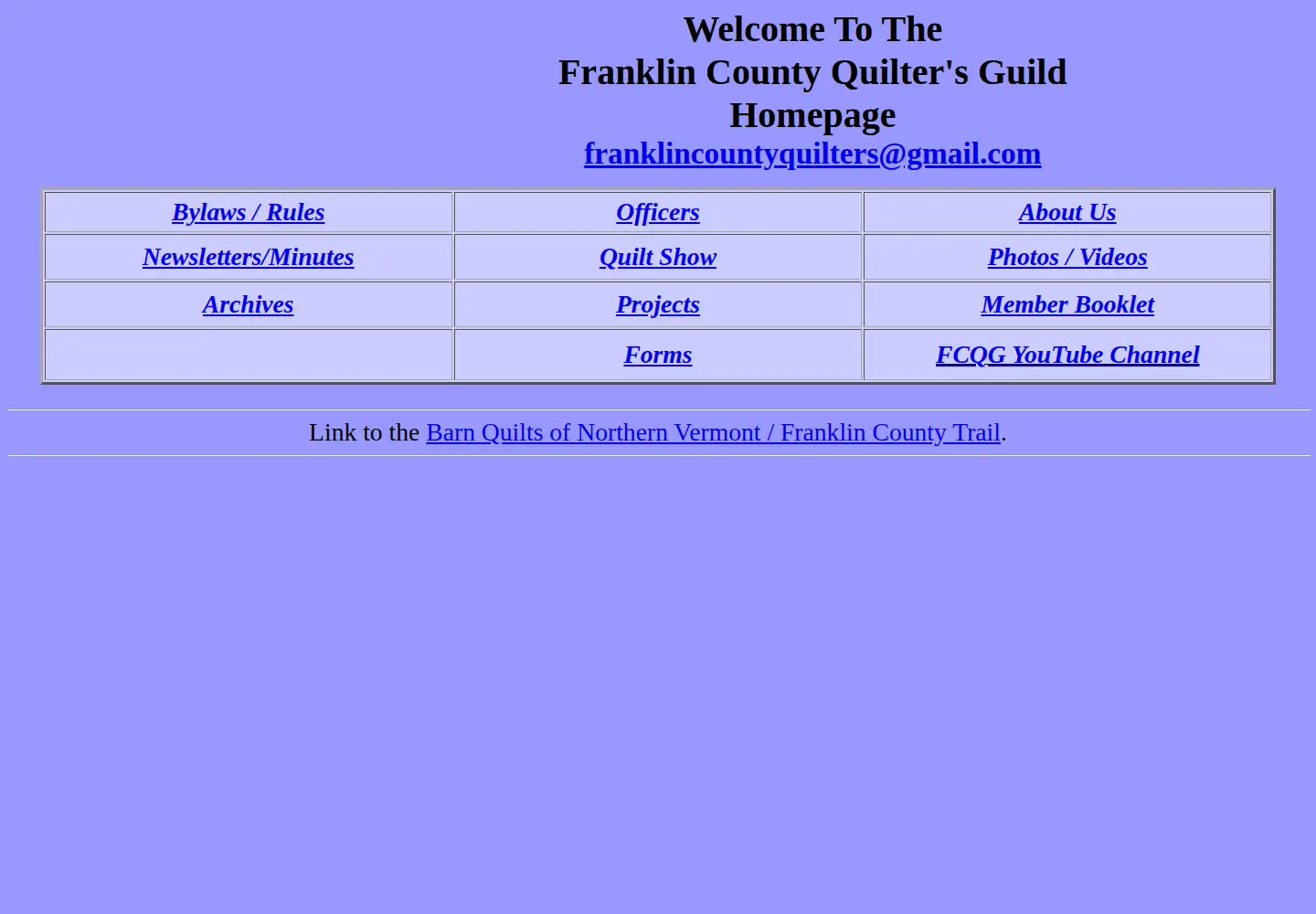 Screenshot of franklincountyquilters.org