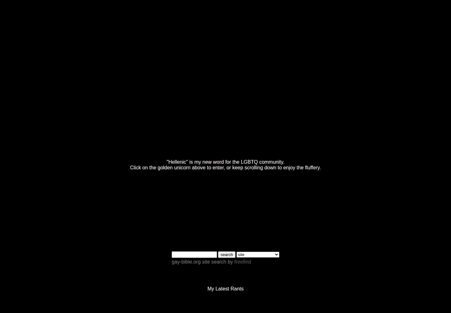 Captured homepage of gay-bible.org in the current scan