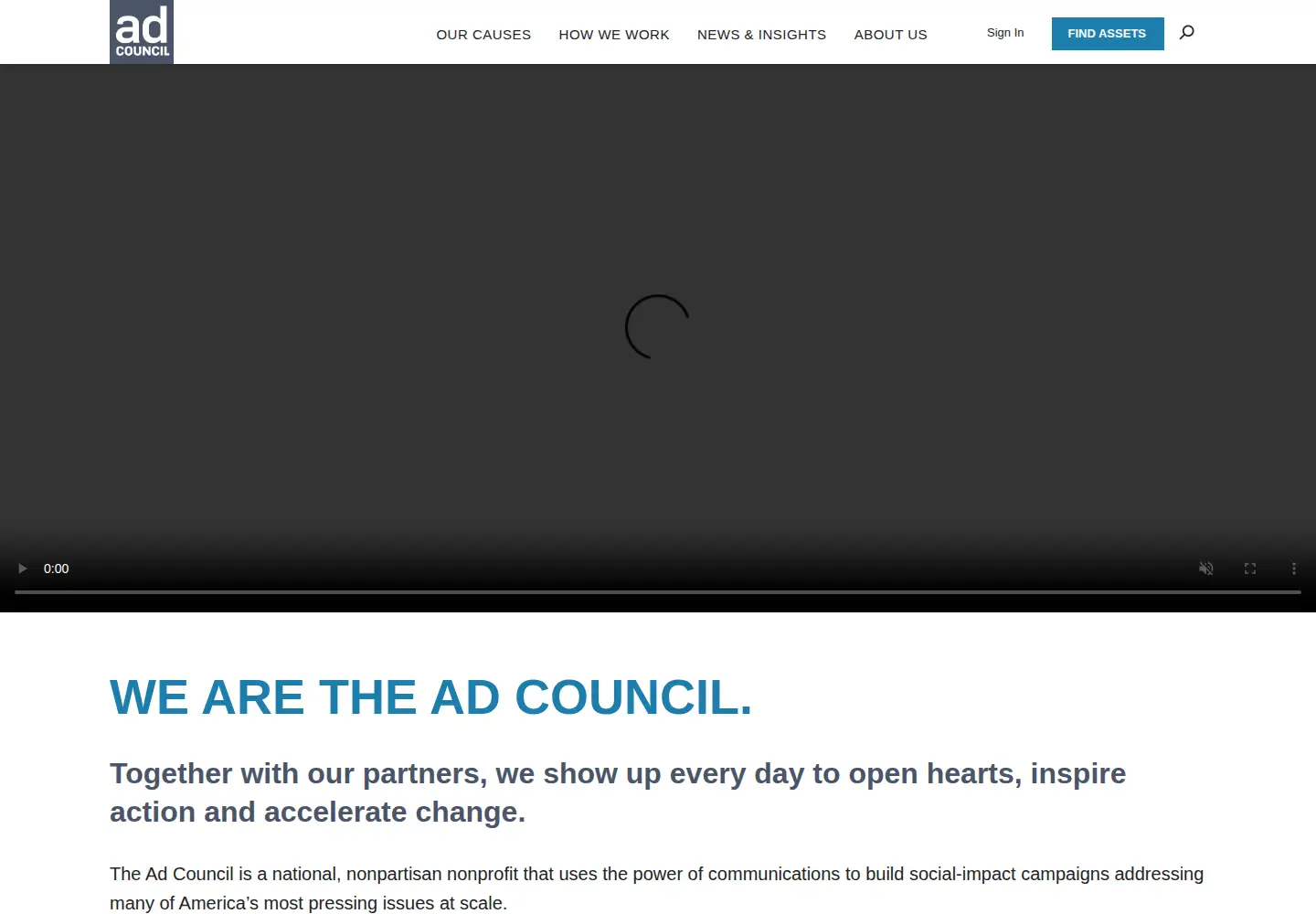 Screenshot of adcouncil.org