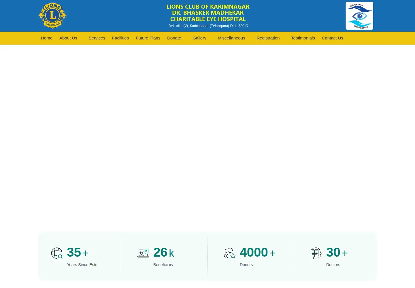 Captured homepage of ruraleye.org in the current scan