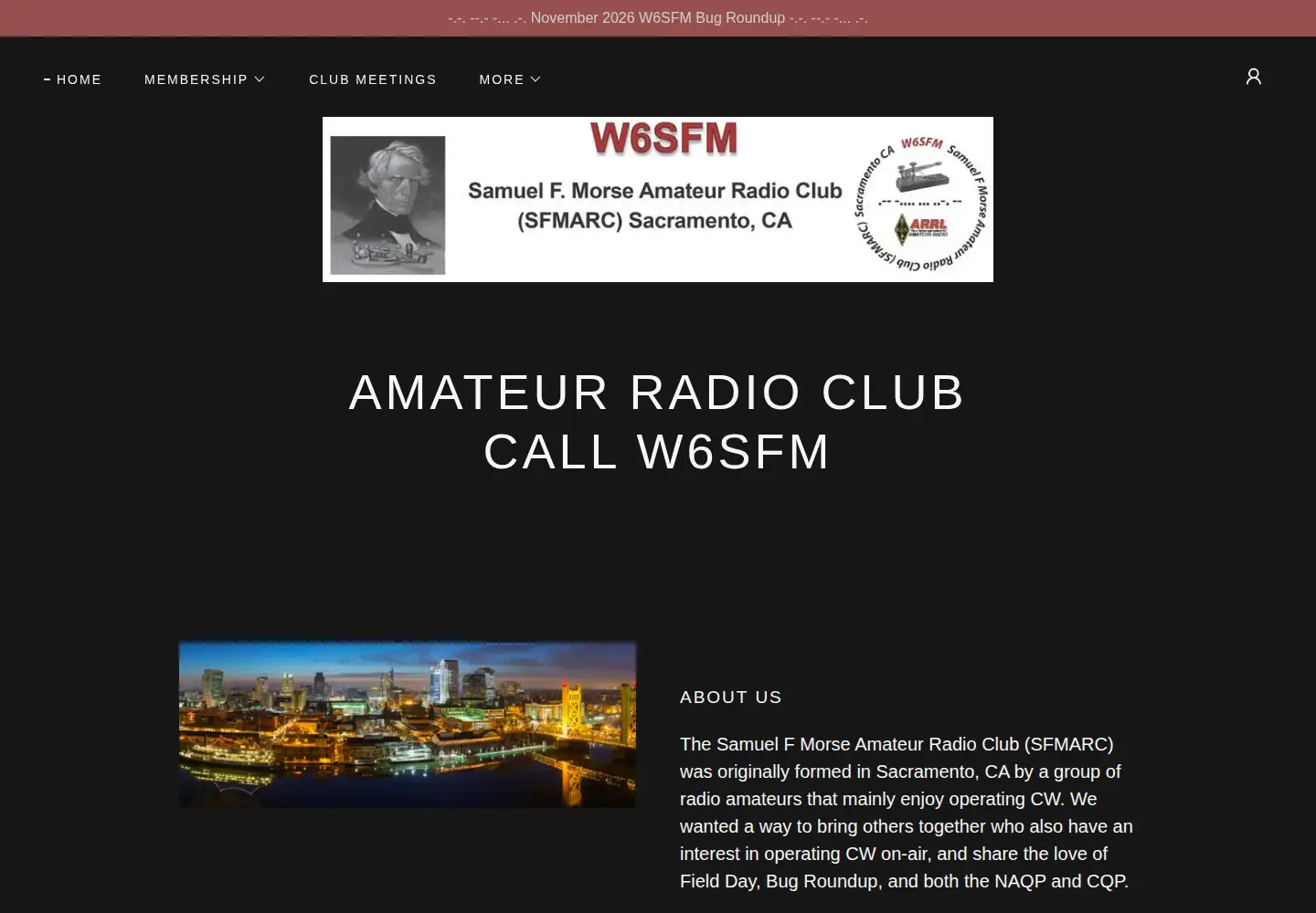 Captured homepage of w6sfm.org in the current scan