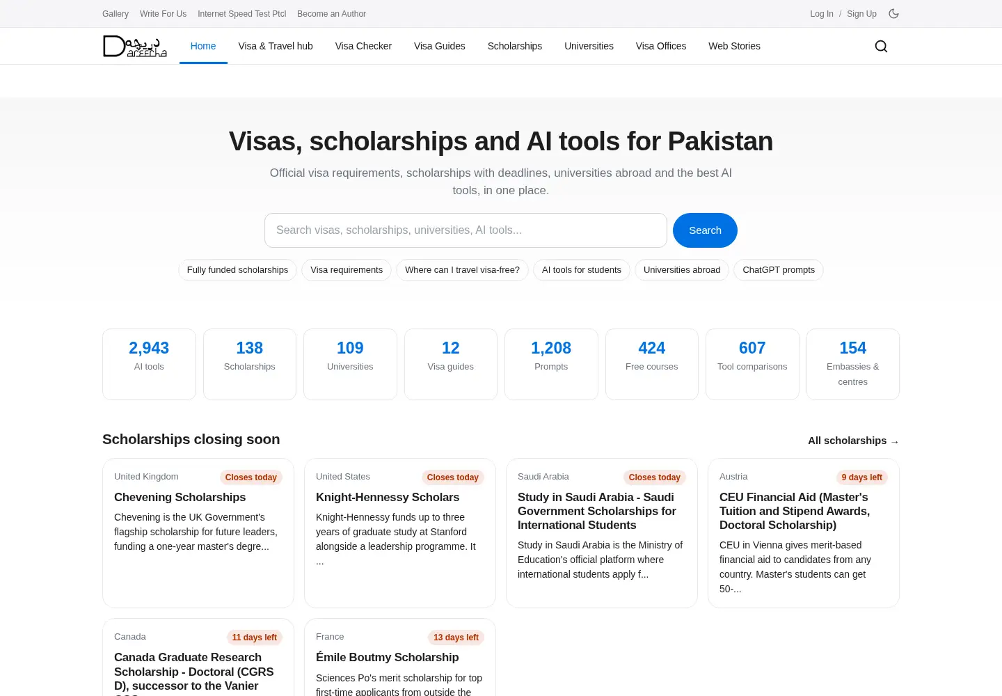 Screenshot of dareecha.pk