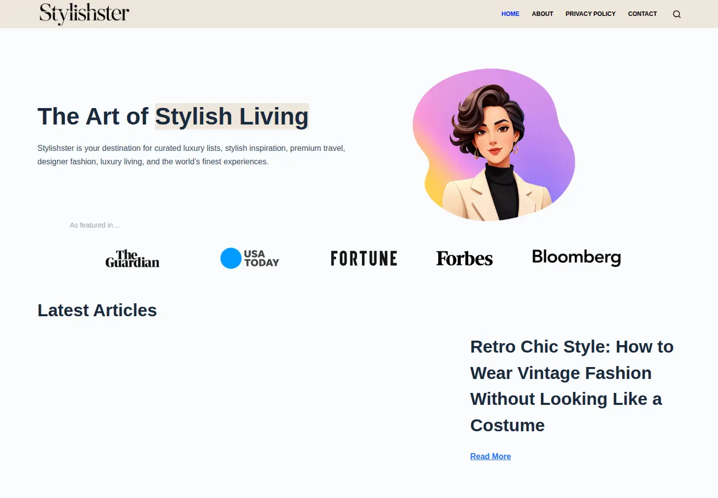 Screenshot of stylishster.com
