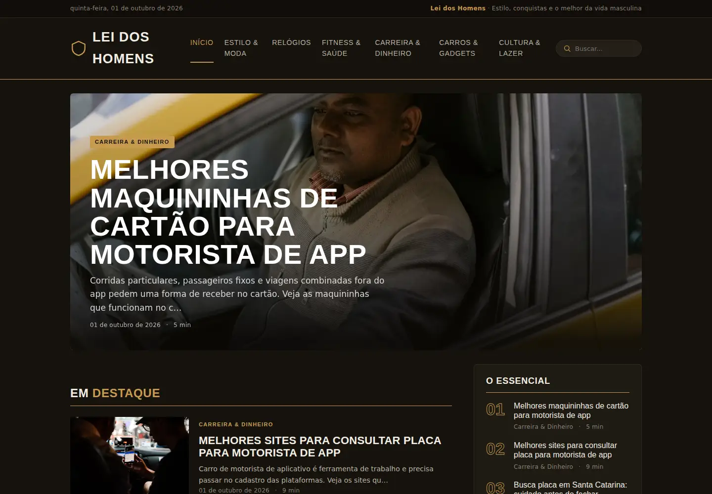 Captured homepage of leidoshomens.com.br in the current scan