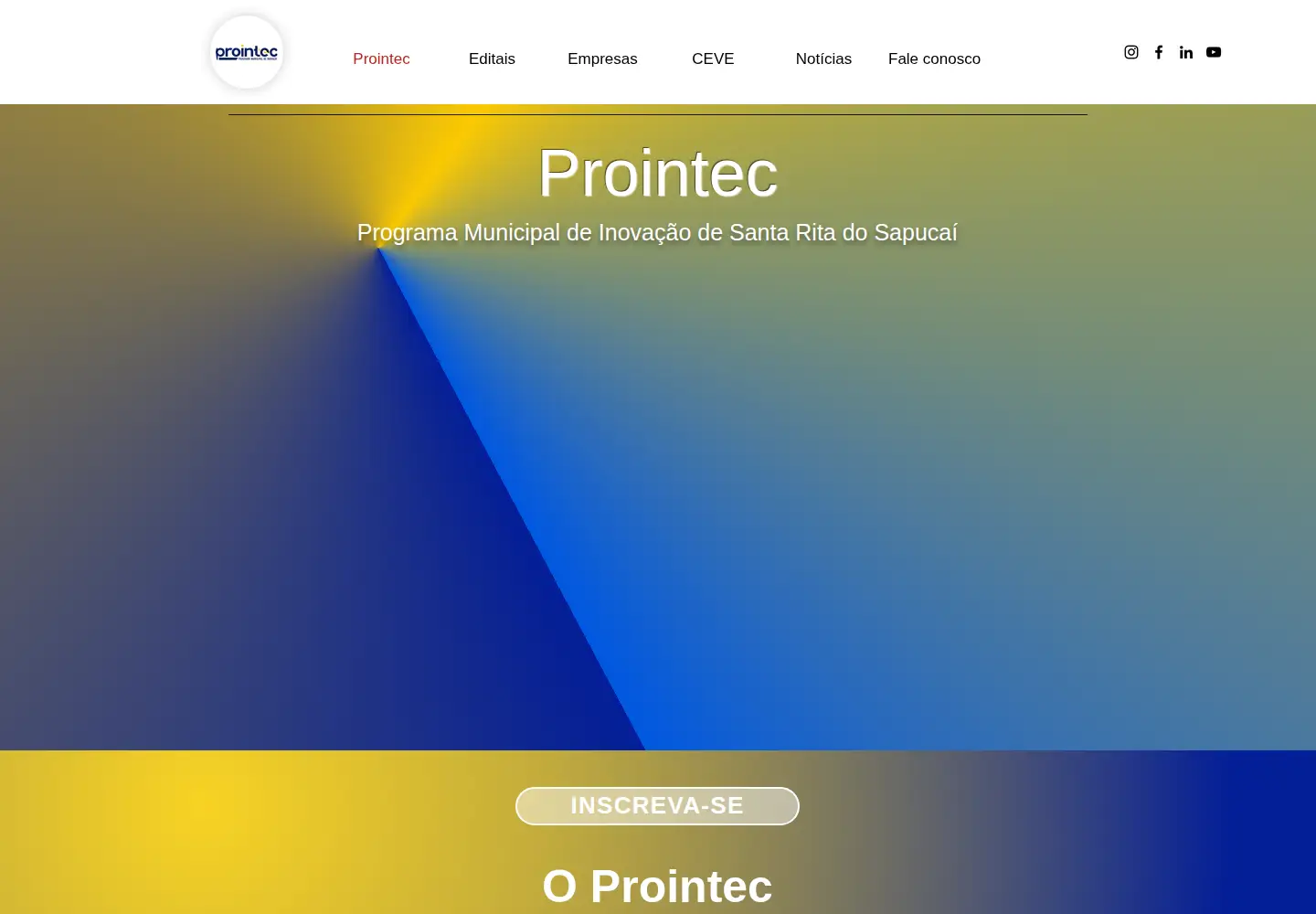 Screenshot of prointec.com.br