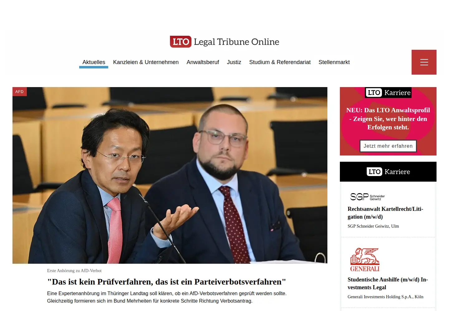 Screenshot of lto.de