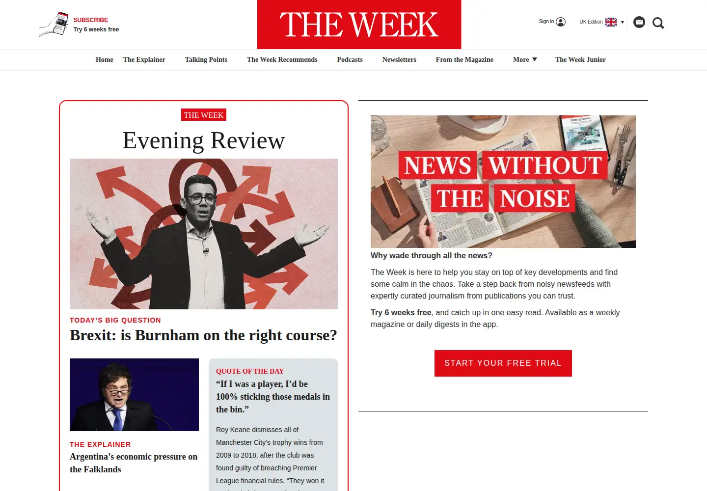Screenshot of theweek.co.uk