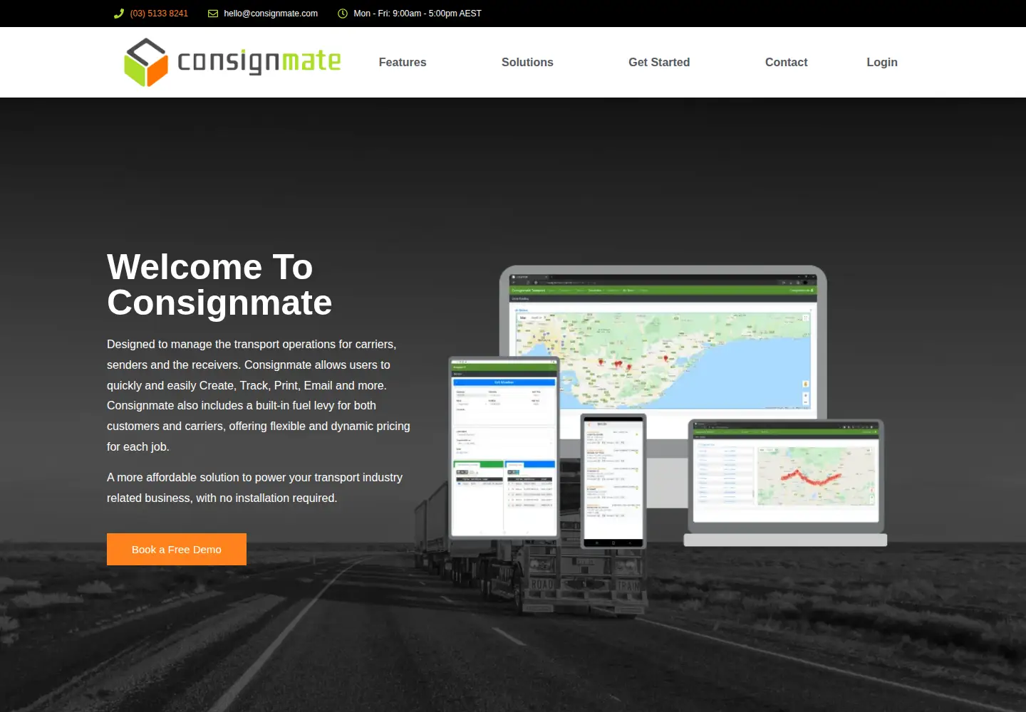Captured homepage of consignmate.com in the current scan