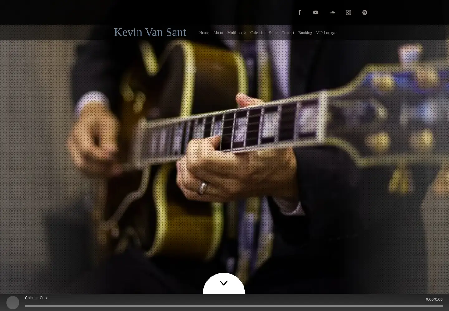 Captured homepage of kevinvansant.com in the current scan