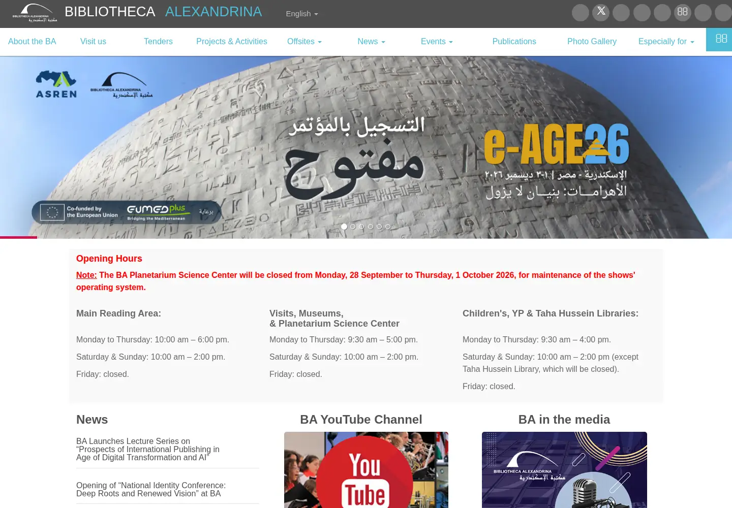 Screenshot of bibalex.org