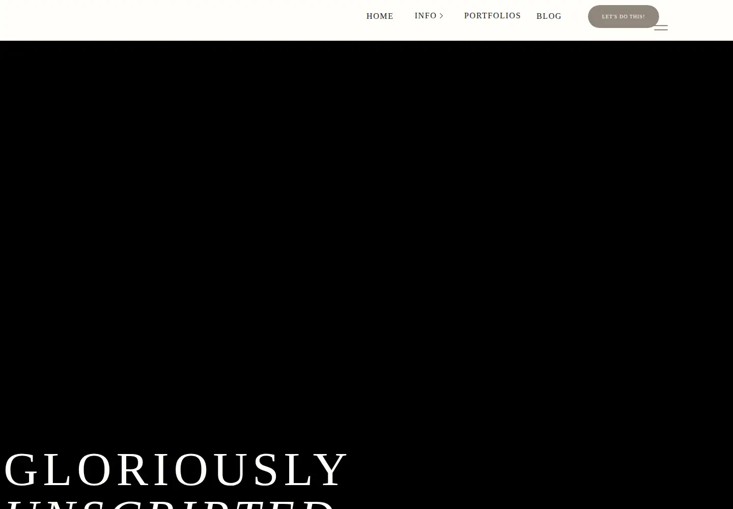 Captured homepage of ryandavisphotography.com in the current scan