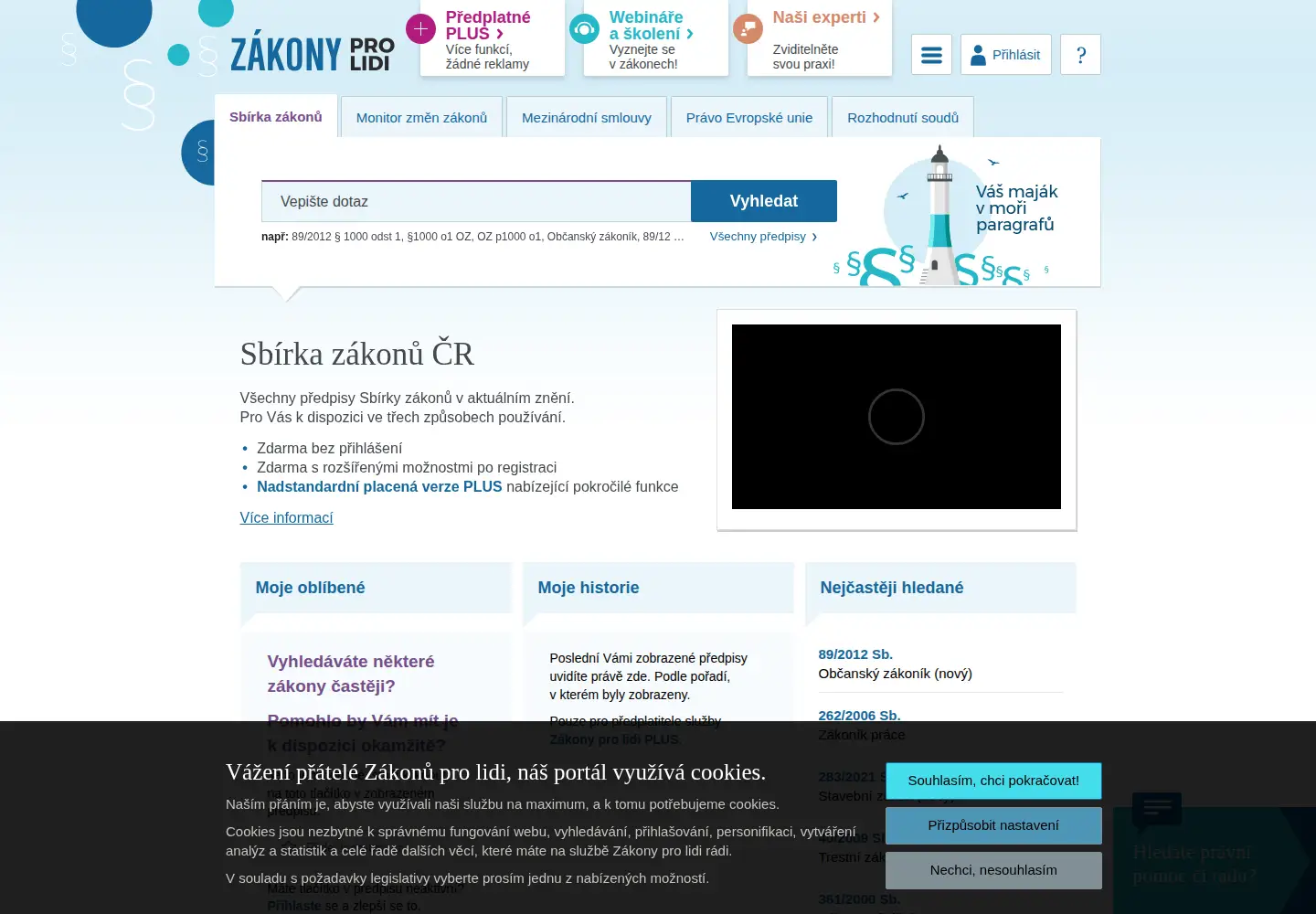 Screenshot of zakonyprolidi.cz
