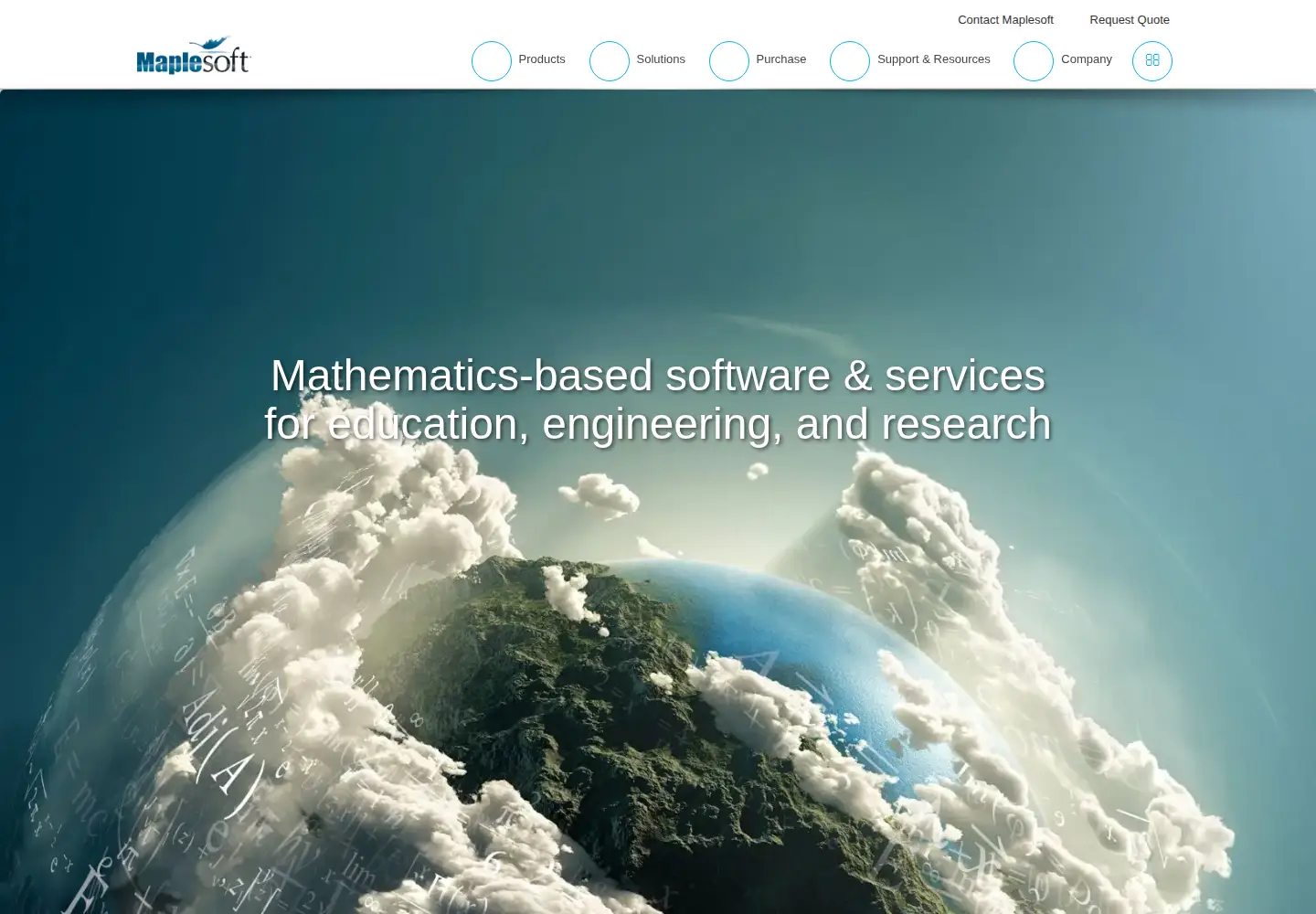 Screenshot of maplesoft.com