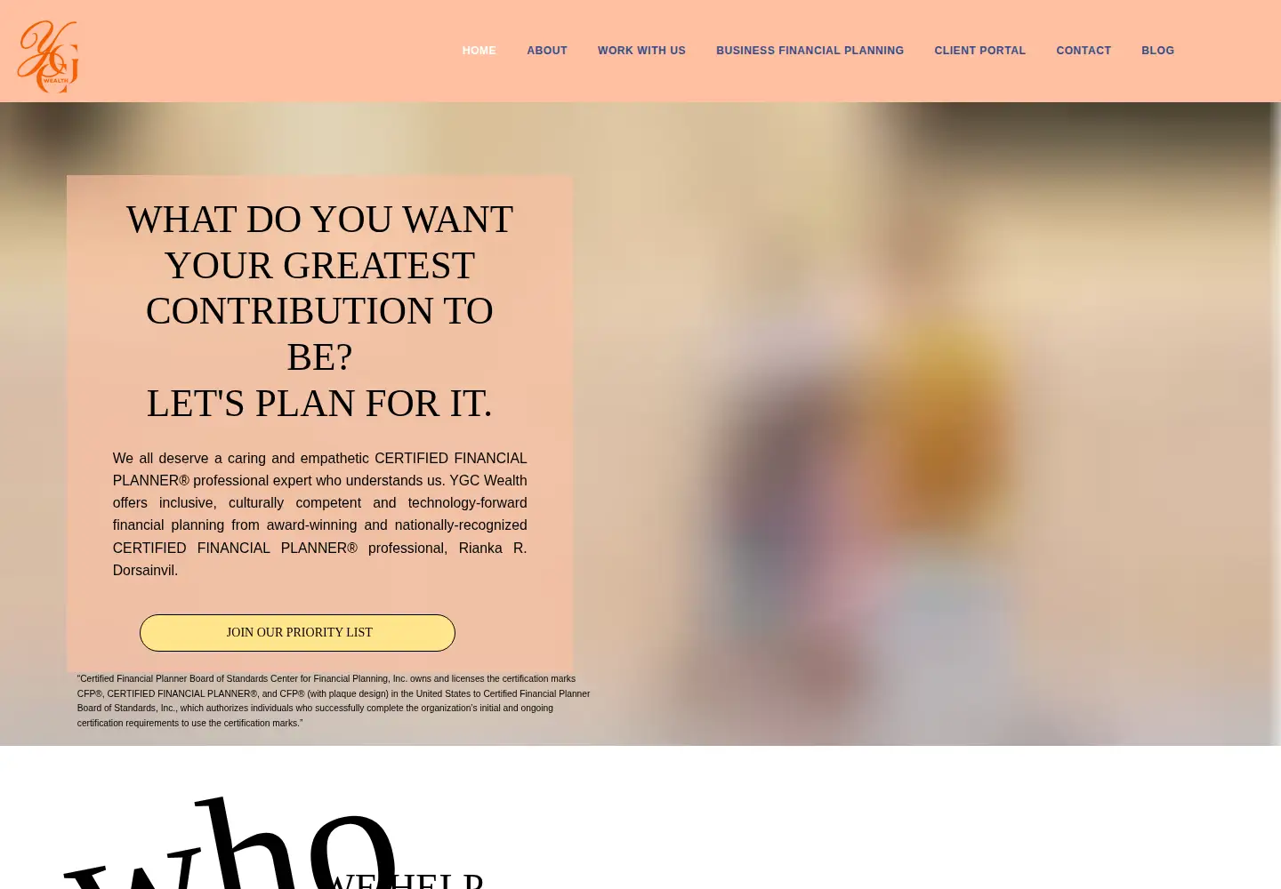 Captured homepage of ygcwealth.com in the current scan