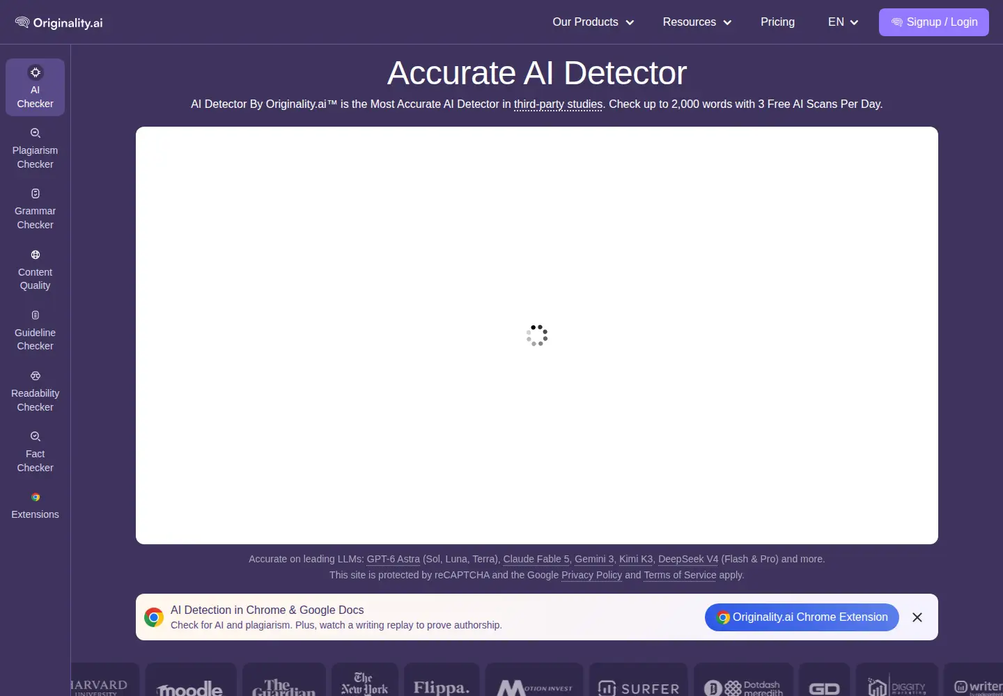 Screenshot of originality.ai