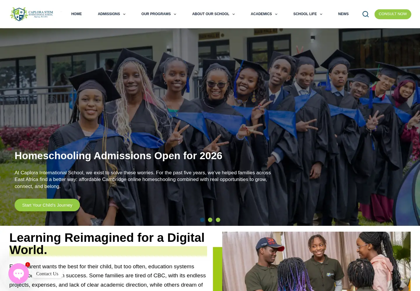 Screenshot of caplora.co.ke